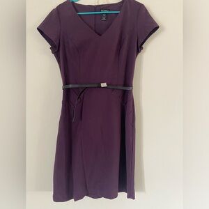 Soho Purple pencil dress with black belt sizes 10